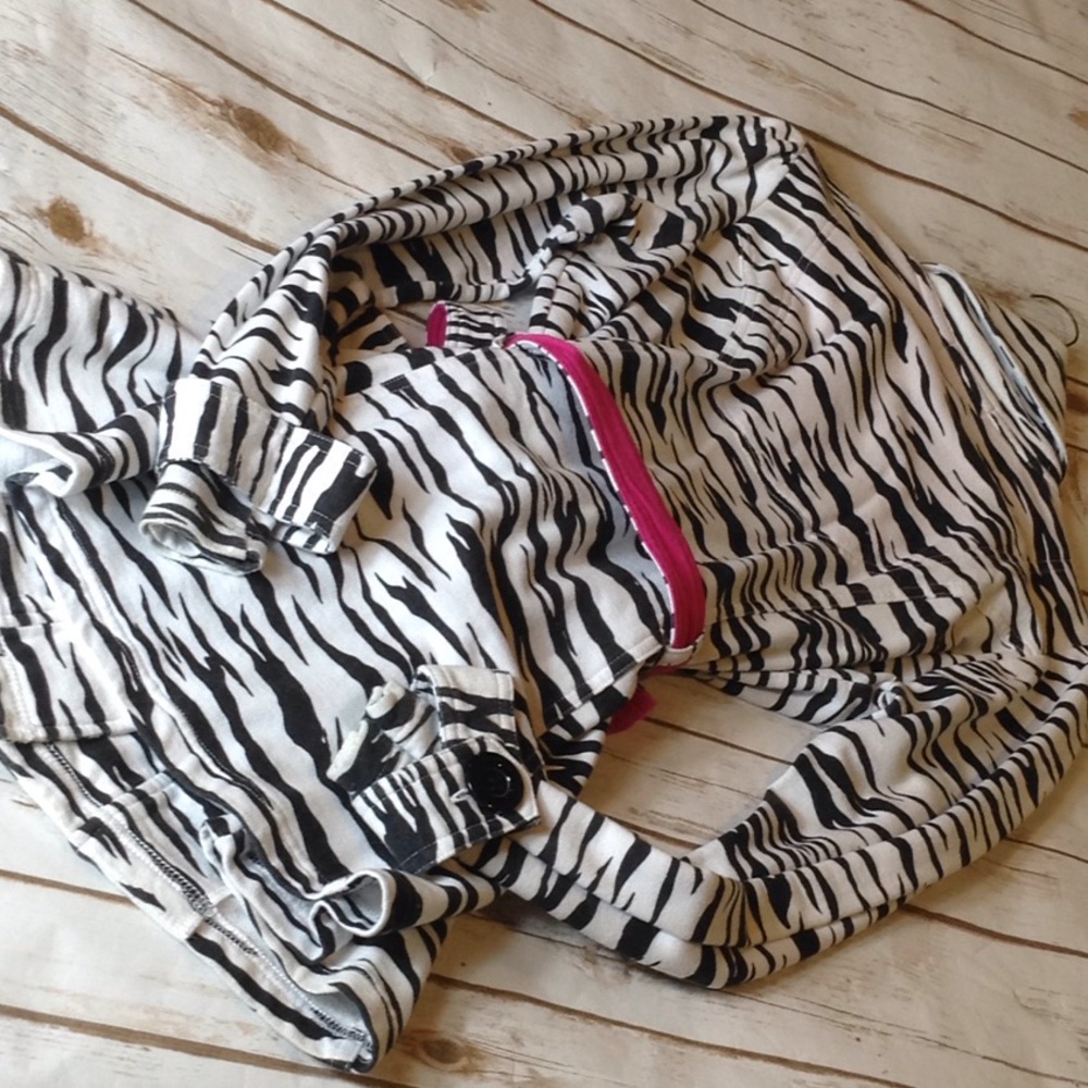 Vintage Disney 101 Dalmatians Peacoat Juniors Size L Zebra Print Winter Jacket - Picture 4 of 4